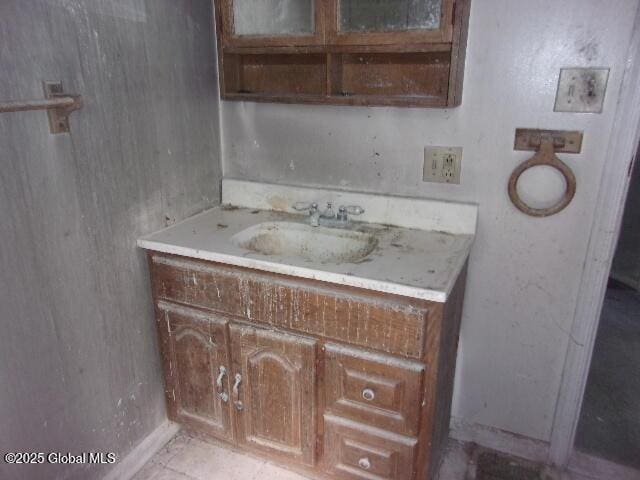 1745 Becker St, Schenectady, NY 12304 - bathroom with vanity and baseboards
