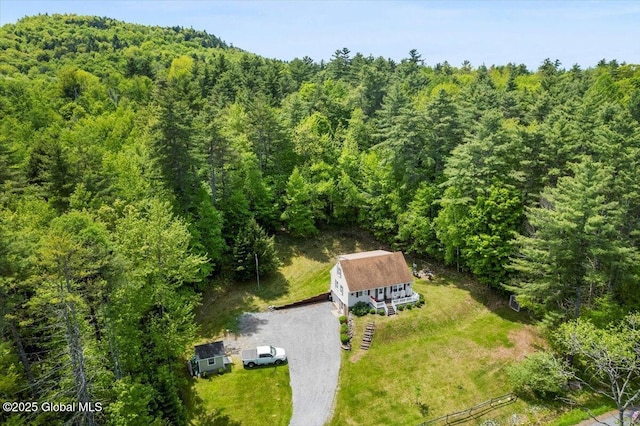 113 New Vermont Rd, Bolton, NY 12814 - view from above of property featuring a heavily wooded area
