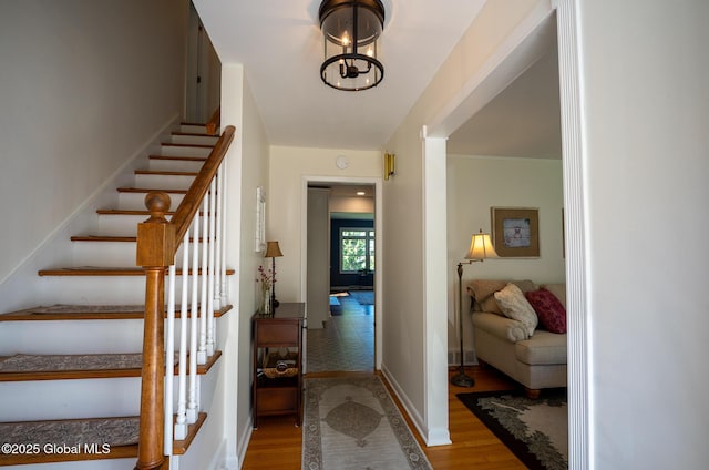 95 Jordan Blvd, Bethlehem, NY 12054 - entrance foyer with wood finished floors and stairs