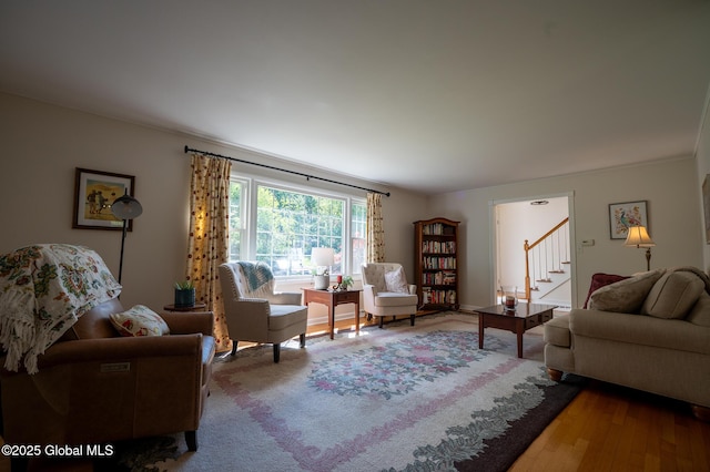 95 Jordan Blvd, Bethlehem, NY 12054 - living area featuring wood finished floors and stairs