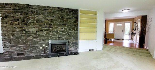 22 E Rd, Brunswick, NY 12180 - unfurnished living room featuring a large fireplace