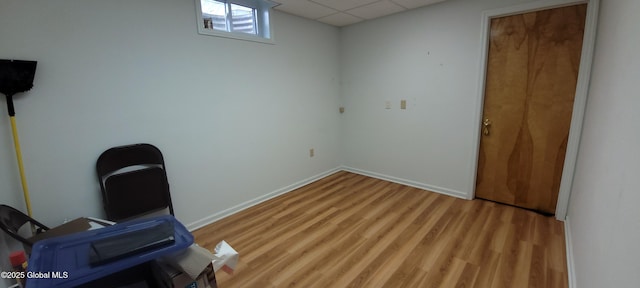 22 E Rd, Brunswick, NY 12180 - unfurnished office with a drop ceiling, light wood-type flooring, and baseboards