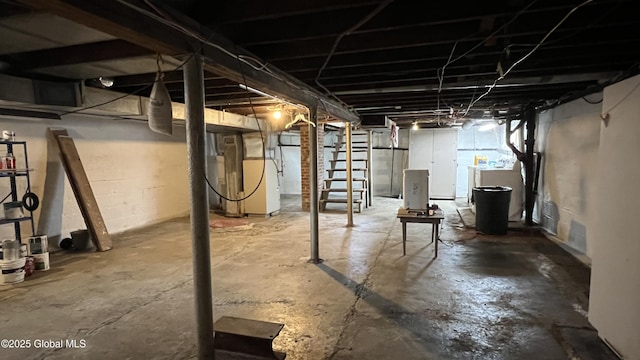 209 Hudson Ave E, East Greenbush, NY 12144 - unfinished basement with heating unit and washer / dryer