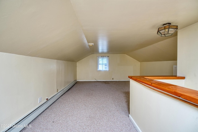 5 Brigadier St, Colonie, NY 12205 - bonus room with a baseboard heating unit, carpet flooring, and lofted ceiling
