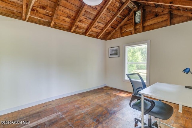3956 Rte 9 W, Saugerties, NY 12477 - office area with wood ceiling and wood-type flooring
