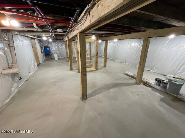 3916 State Highway 2, Brunswick, NY 12180 - unfinished basement with stairs