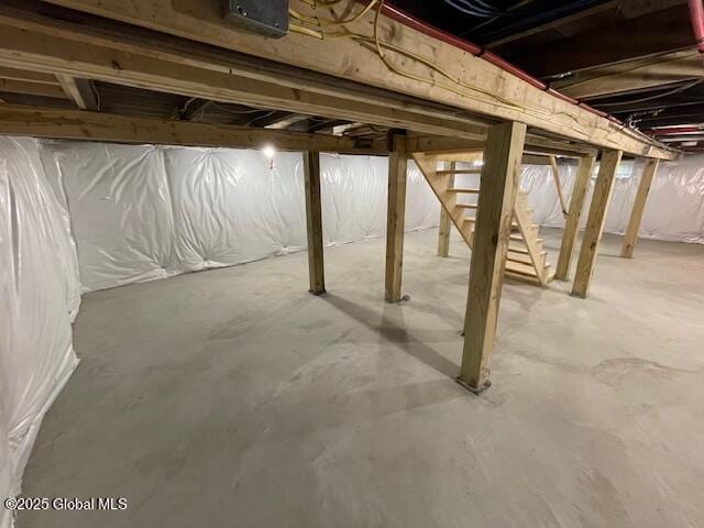 3916 State Highway 2, Brunswick, NY 12180 - unfinished below grade area with stairs
