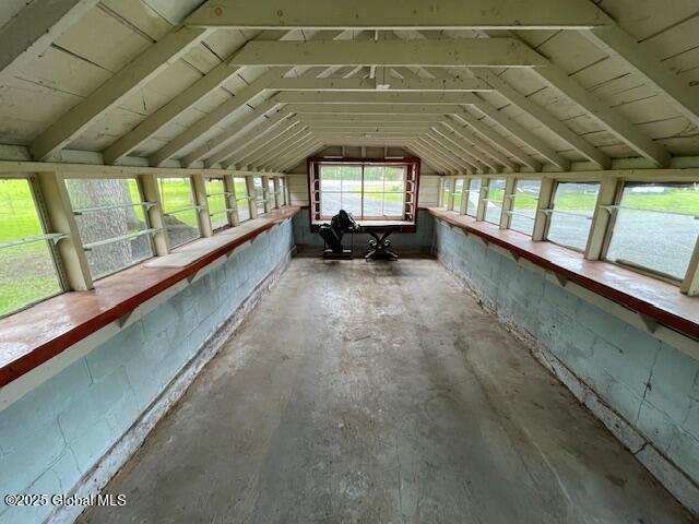 3916 State Highway 2, Brunswick, NY 12180 - unfurnished sunroom featuring vaulted ceiling