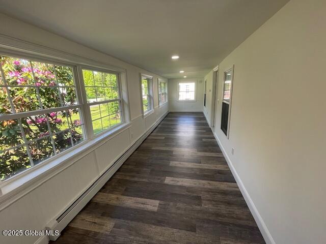 3916 State Highway 2, Brunswick, NY 12180 - corridor featuring wood finished floors, recessed lighting, and baseboards