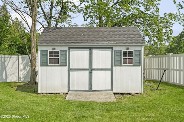 11 Thatcher Dr, Altamont, NY 12009 - view of shed featuring a fenced backyard