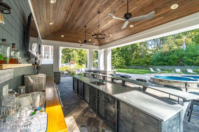 18 Rose Ter, Wilton, NY 12866 - view of patio / terrace with area for grilling and ceiling fan