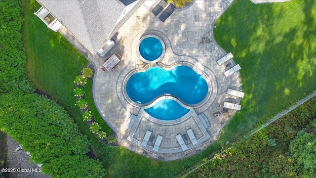 18 Rose Ter, Wilton, NY 12866 - drone / aerial view of a pool area
