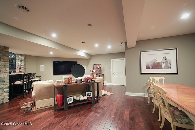 18 Rose Ter, Wilton, NY 12866 - living room with wood finished floors, baseboards, and recessed lighting