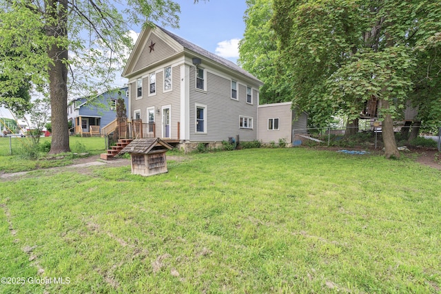 1022 State Route 29, Greenwich, NY 12834 - rear view of house featuring a deck and an outdoor fire pit