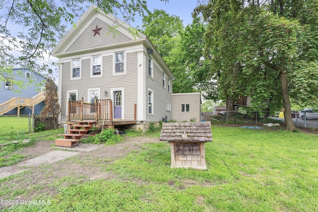 1022 State Route 29, Greenwich, NY 12834 - rear view of house with a deck