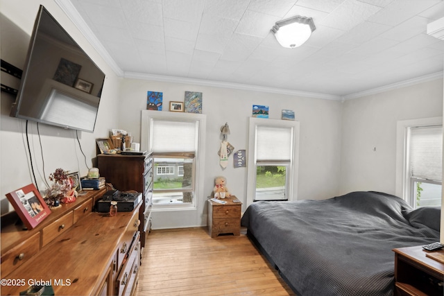 1022 State Route 29, Greenwich, NY 12834 - bedroom with light wood-style floors and crown molding