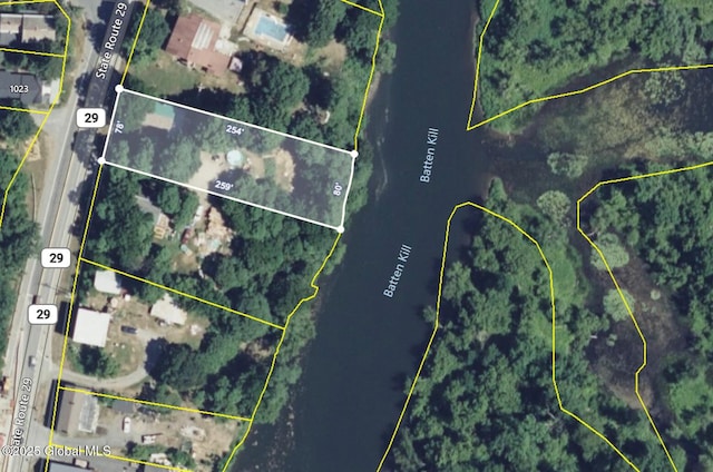 1022 State Route 29, Greenwich, NY 12834 - aerial view of property's location featuring property boundaries highlighted