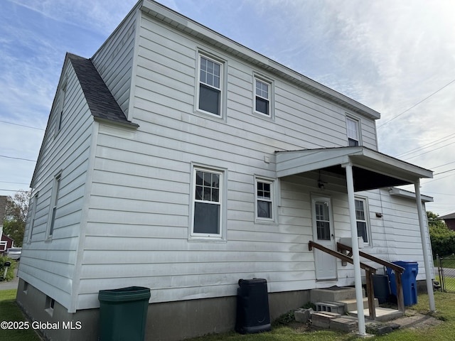 46 Elmhurst Ave, Albany, NY 12203 - rear view of property with roof with shingles