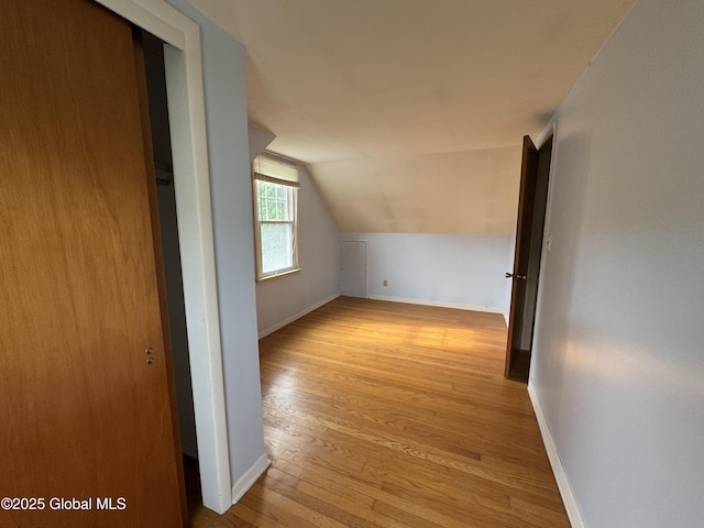 46 Elmhurst Ave, Albany, NY 12203 - additional living space featuring light wood-style flooring, baseboards, and lofted ceiling