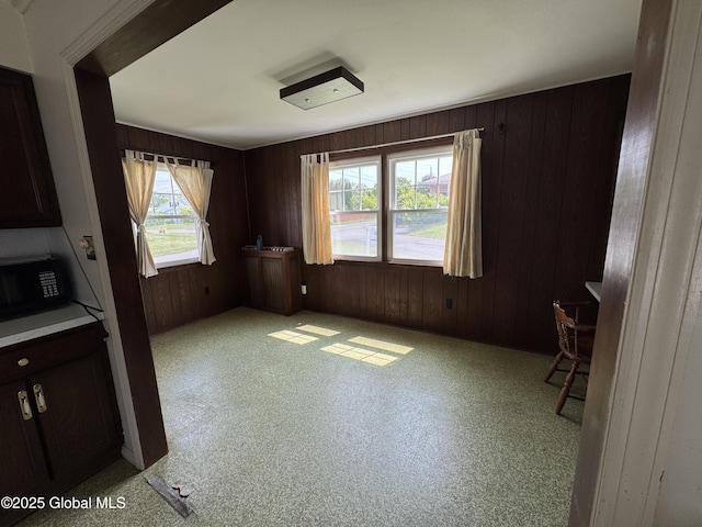46 Elmhurst Ave, Albany, NY 12203 - unfurnished dining area featuring wooden walls
