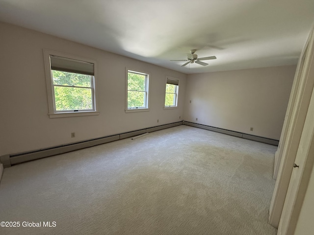 12 Graves St, Glens Falls, NY 12801 - carpeted empty room with ceiling fan
