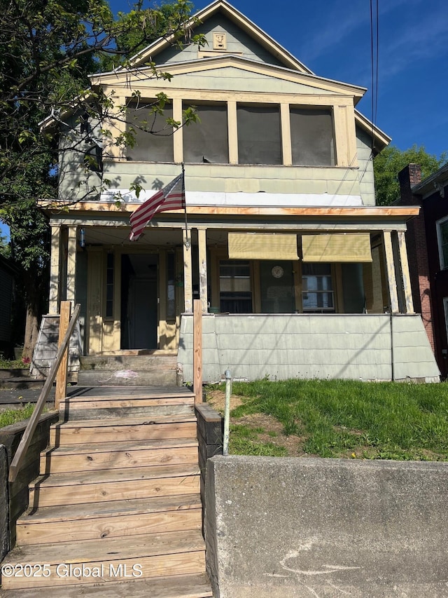 159 Champlain Ave, Ticonderoga, NY 12883 - view of front of home featuring covered porch
