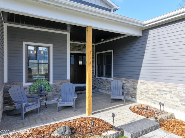 74 Dick Hyatt Ln, Whitehall, NY 12887 - property entrance featuring stone siding