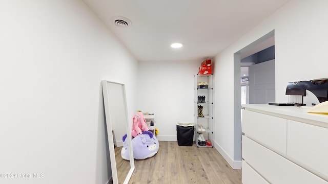 74 Dick Hyatt Ln, Whitehall, NY 12887 - playroom featuring light wood-style floors, baseboards, and recessed lighting