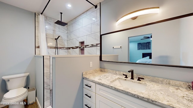 74 Dick Hyatt Ln, Whitehall, NY 12887 - bathroom with vanity, walk in shower, and toilet