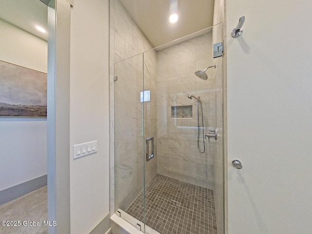 22 Burnham Rd, Wilton, NY 12831 - full bathroom with a shower stall and recessed lighting