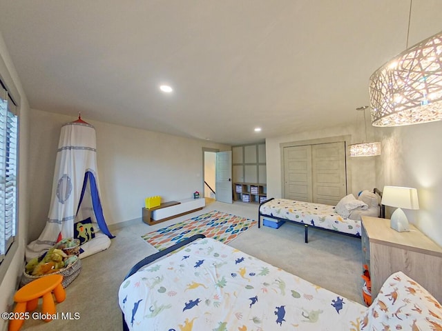 22 Burnham Rd, Wilton, NY 12831 - carpeted bedroom featuring a closet, recessed lighting, and baseboards