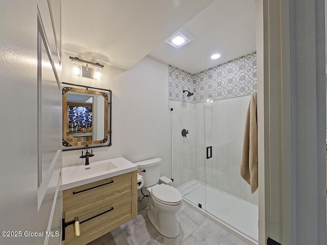 22 Burnham Rd, Wilton, NY 12831 - bathroom with toilet, a stall shower, and vanity