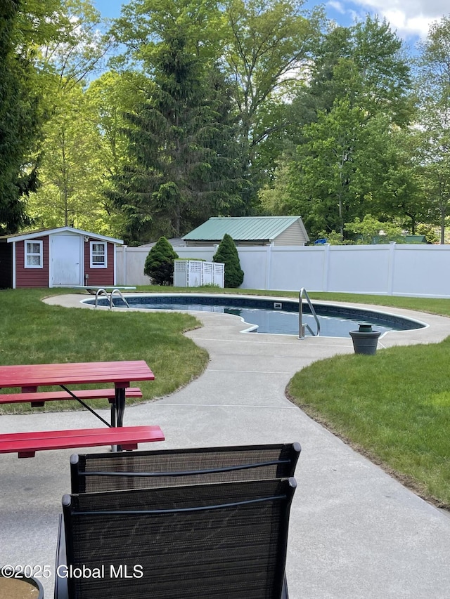 17 Sylvan Ln, Clifton Park, NY 12065 - view of community featuring a swimming pool, an outdoor structure, and a patio area