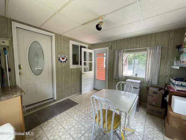 17 Sylvan Ln, Clifton Park, NY 12065 - dining room with wooden walls and light floors