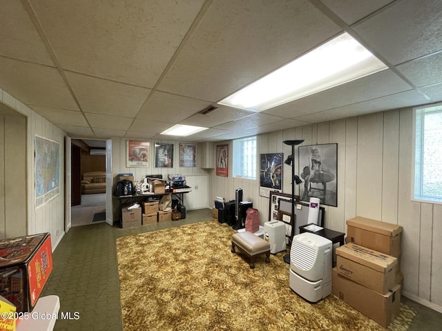 17 Sylvan Ln, Clifton Park, NY 12065 - home office featuring a drop ceiling