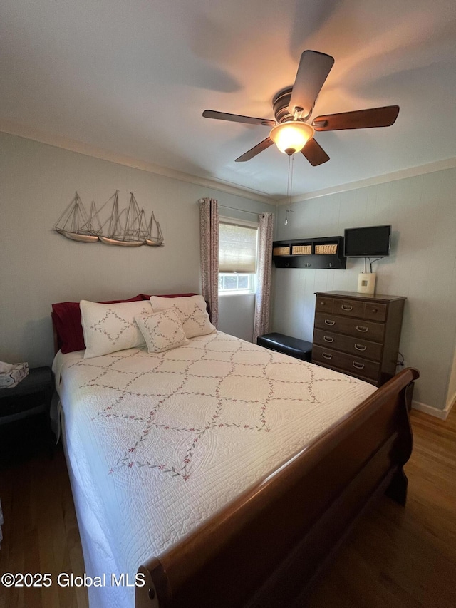 17 Sylvan Ln, Clifton Park, NY 12065 - bedroom featuring wood finished floors and a ceiling fan