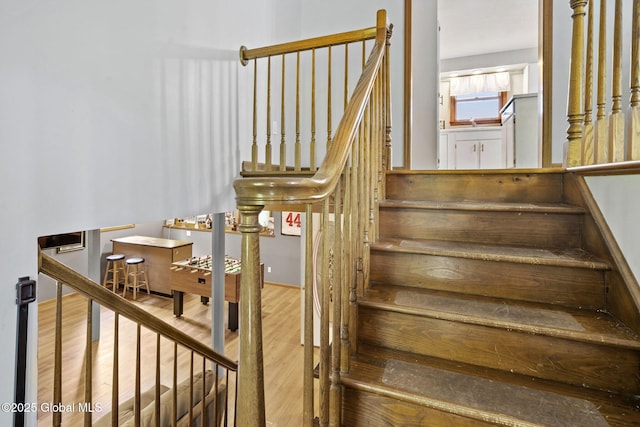 13 Willow Ln, Halfmoon, NY 12118 - staircase with wood finished floors