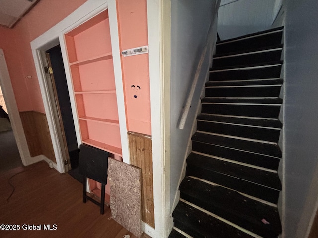 207 Fon Clair St, Johnstown, NY 12095 - stairway featuring wood finished floors