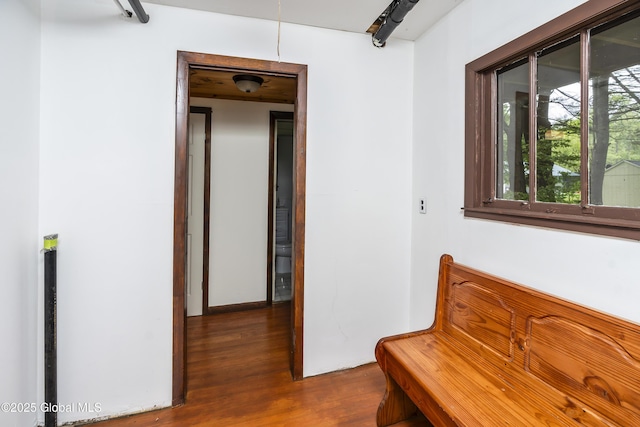 5882 Lake Rd, Galway, NY 12074 - corridor with dark wood-style floors