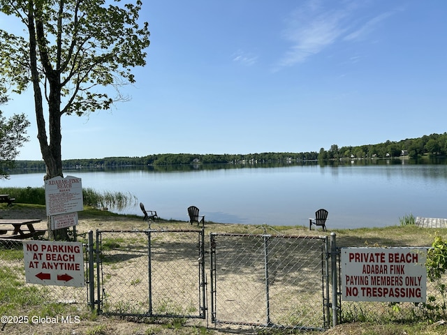 5882 Lake Rd, Galway, NY 12074 - water view with a gate