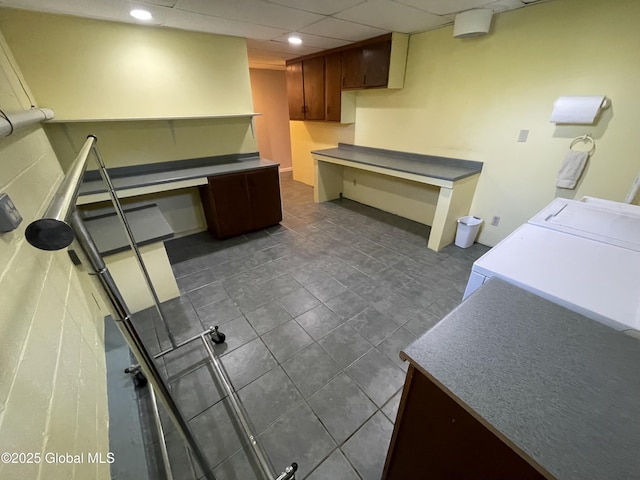 9 S Maple Ln, Colonie, NY 12211 - kitchen featuring washer / dryer