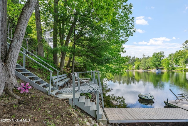 858 E River Dr, Lake Luzerne, NY 12846 - dock with stairs and a water view