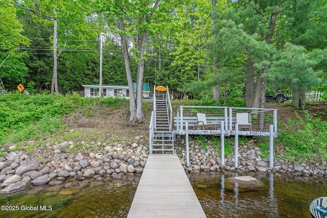 858 E River Dr, Lake Luzerne, NY 12846 - dock with stairs