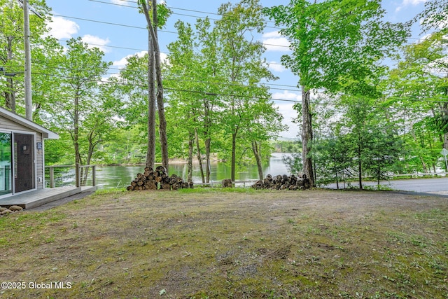 858 E River Dr, Lake Luzerne, NY 12846 - view of yard with a water view