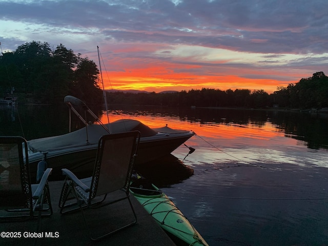 858 E River Dr, Lake Luzerne, NY 12846 - dock area featuring a water view