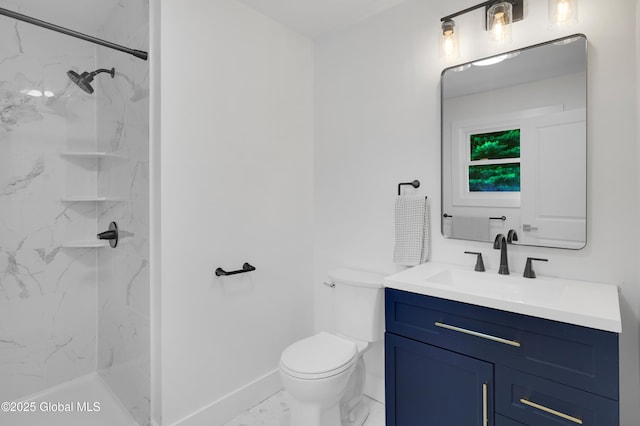 106 E Berkley Sq, Glenville, NY 12302 - full bathroom featuring marble look tiles, vanity, and a marble finish shower