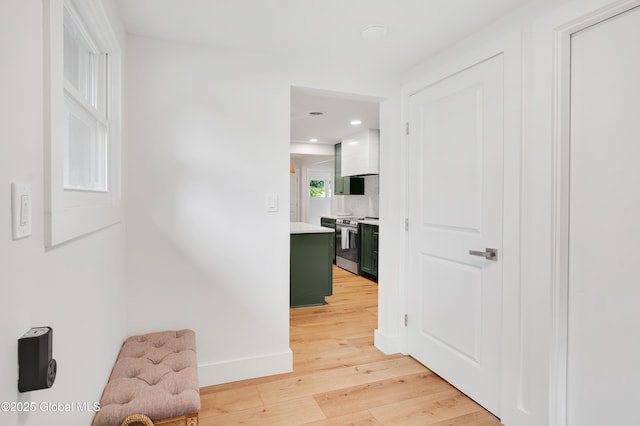 106 E Berkley Sq, Glenville, NY 12302 - hall with light wood-type flooring and recessed lighting