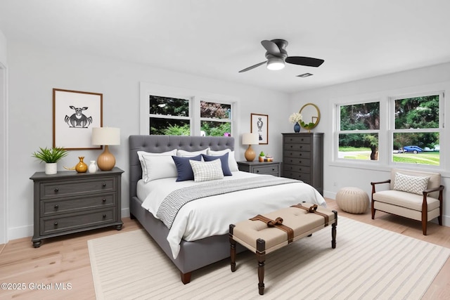 106 E Berkley Sq, Glenville, NY 12302 - bedroom with light wood-style floors and ceiling fan