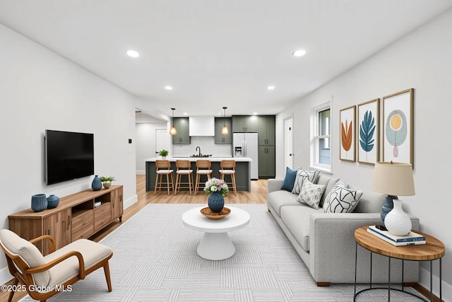 106 E Berkley Sq, Glenville, NY 12302 - living area with recessed lighting and light wood-style flooring