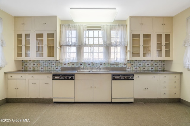 2125 Rosendale Rd, Niskayuna, NY 12309 - kitchen featuring stainless steel counters, white dishwasher, and a sink